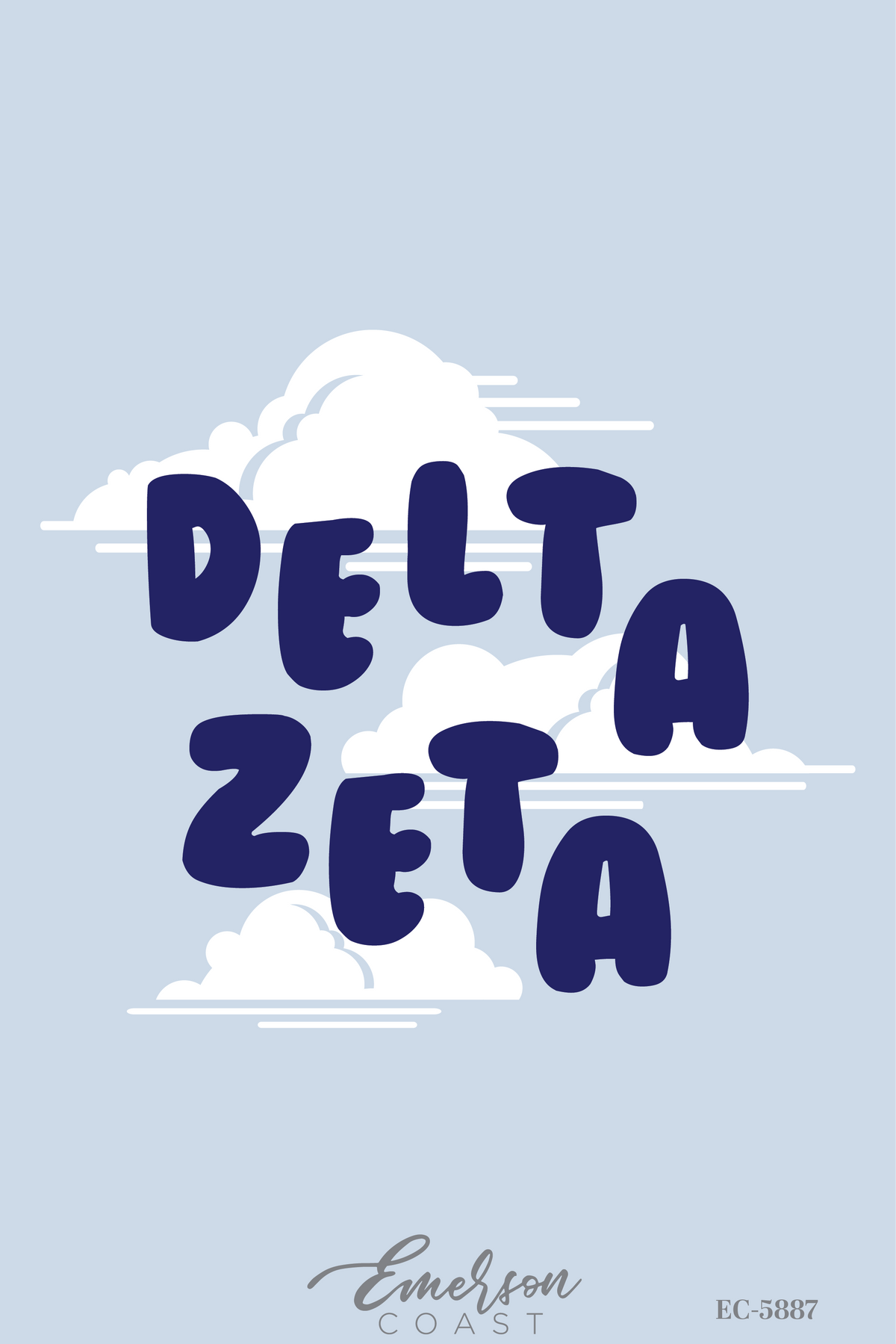 Delta Zeta On Cloud Nine Bid Day T-Shirt