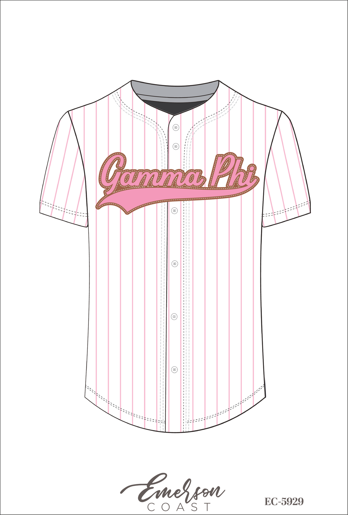 Gamma Phi Beta Pinstripe Baseball Jersey