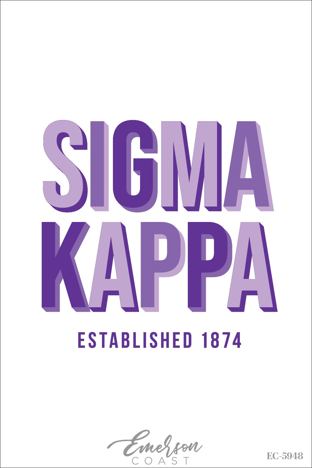 Sigma Kappa Purple Recruitment Shirt T-Shirt