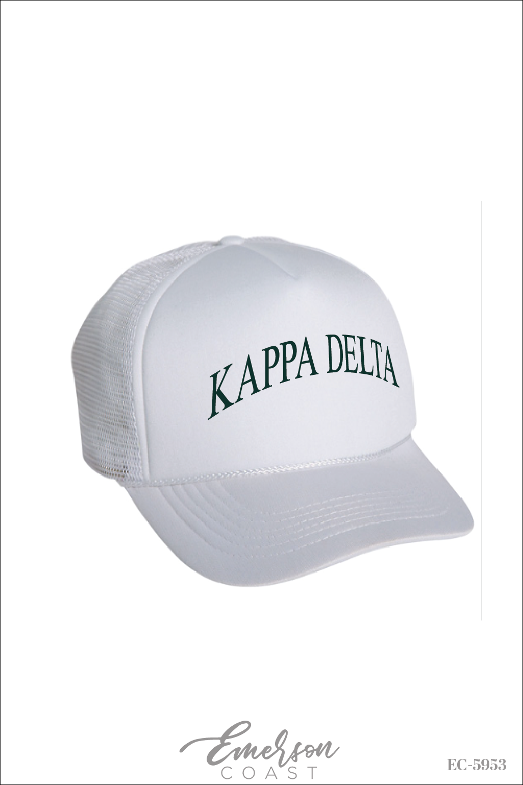 Kappa Delta White Bid Day Hat