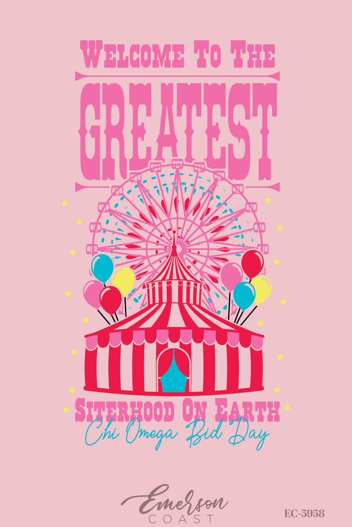 Chi Omega Greatest Sisterhood On Earth Tshirt