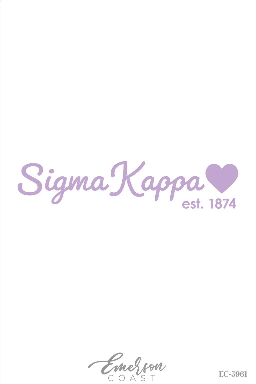 Sigma Kappa Lavender Script Recruitment T-Shirt