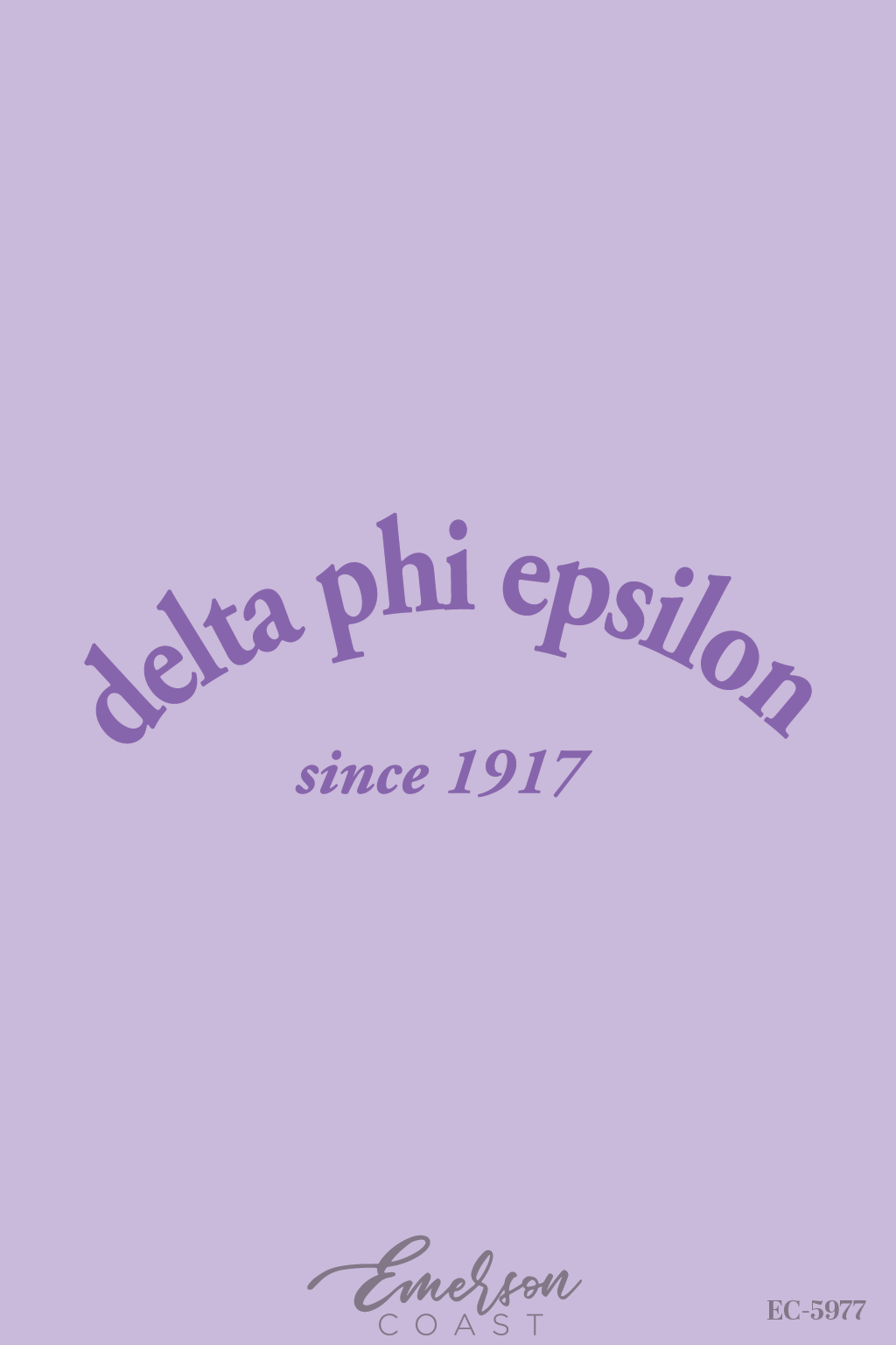Delta Phi Epsilon Simple Lavender Recruitment T-Shirt