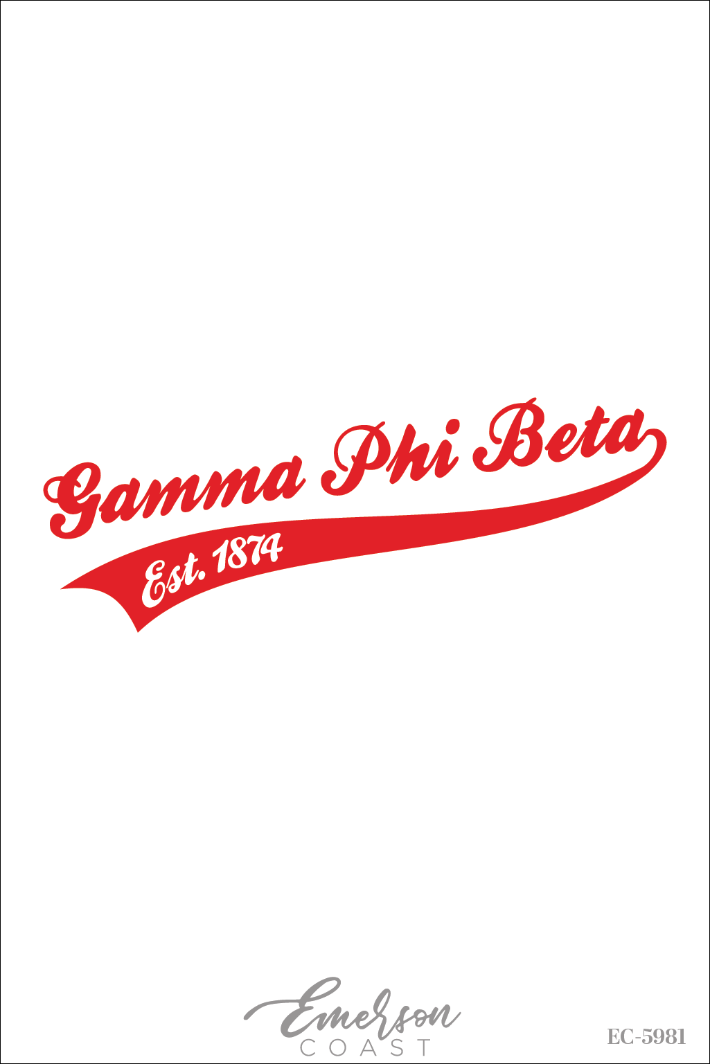 Gamma Phi Beta Sporty Bid Day T-Shirt