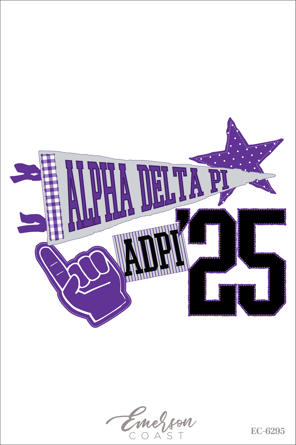 Alpha Delta Pi Game Day Patchwork Crewneck