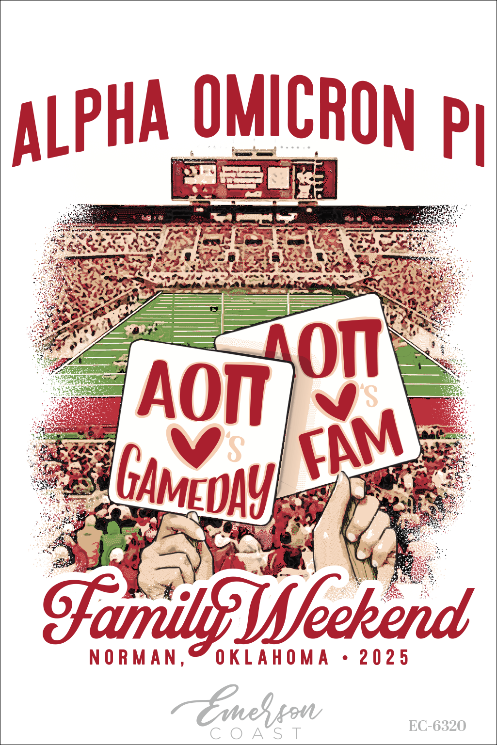 Alpha Omicron Pi Game Day Family Weekend Tee