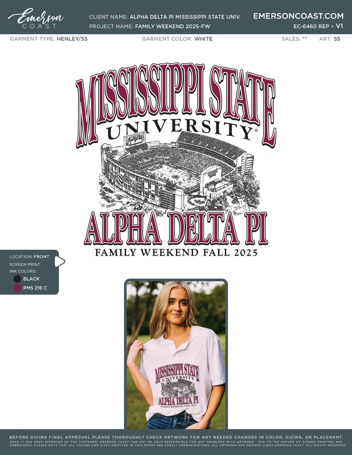 EC-6460 REP Alpha Delta Pi Mississippi State University Family Weekend 2025-FW