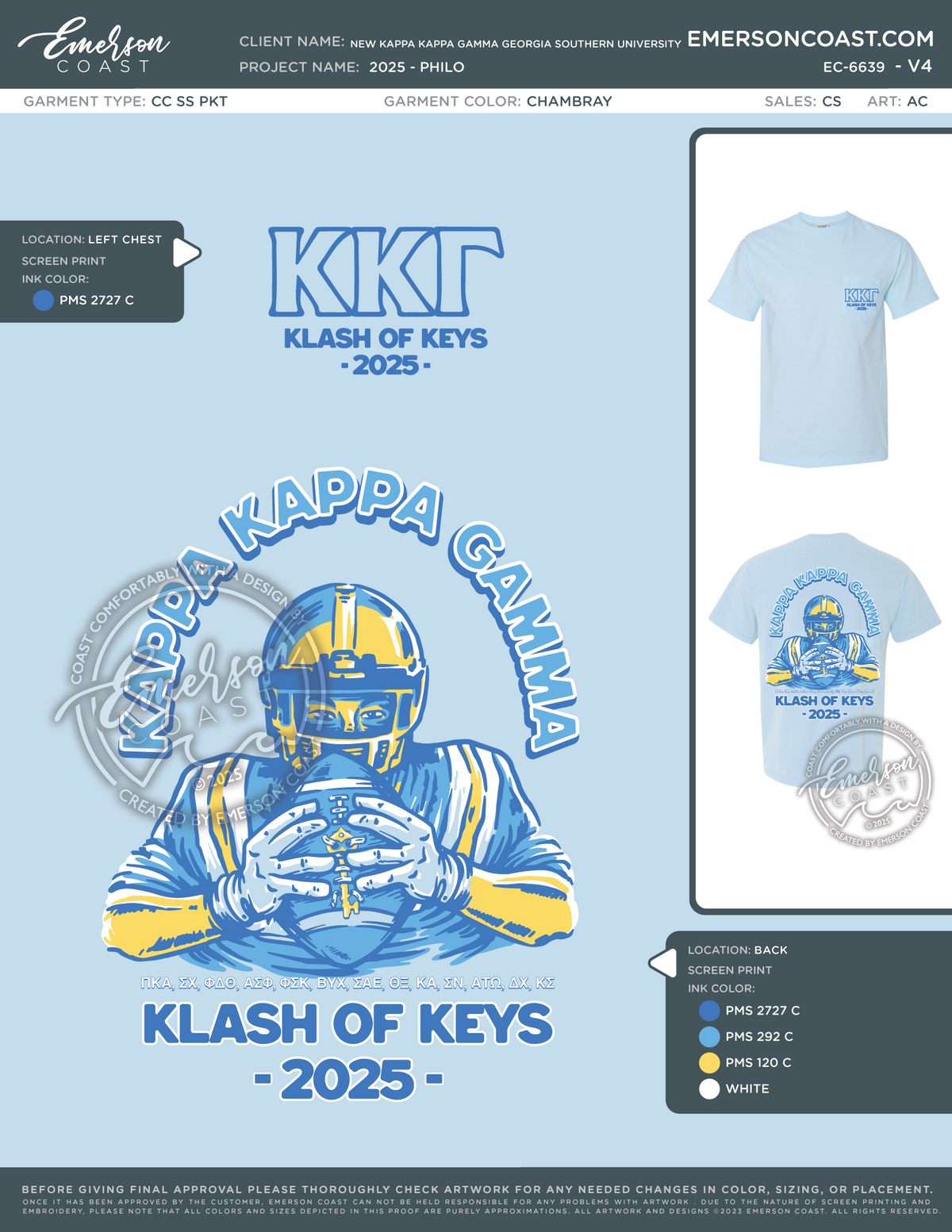 EC-6639 NEW Kappa Kappa Gamma Georgia Southern University 2025 - Philo