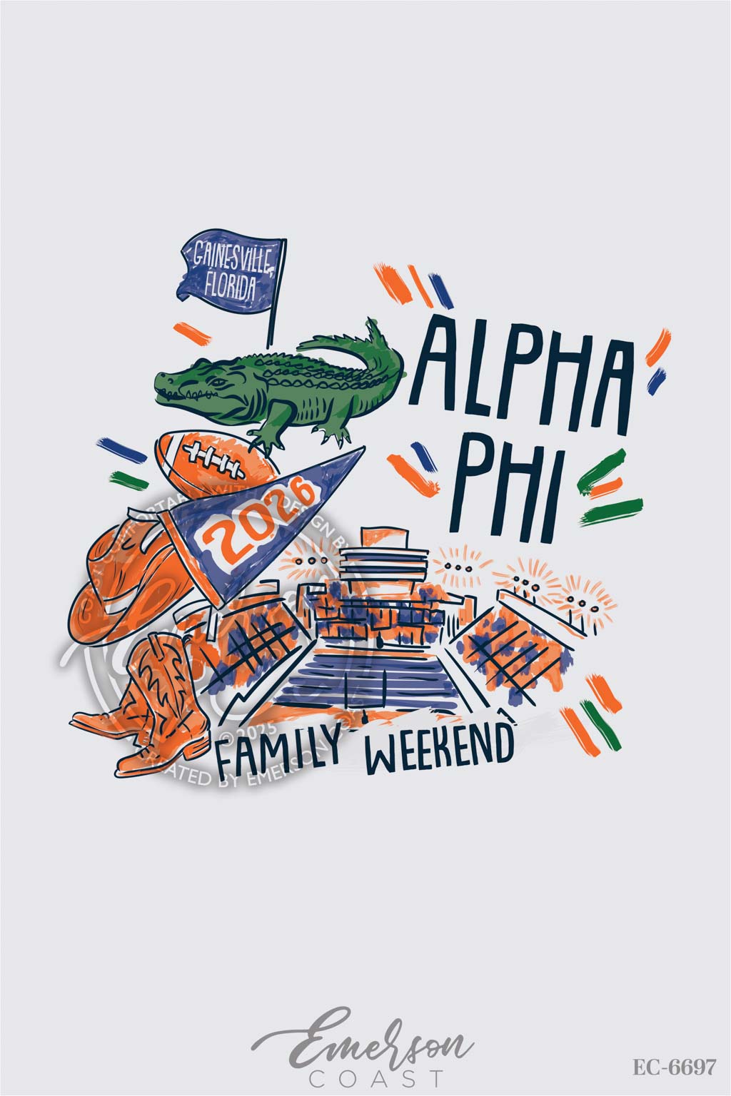 Alpha Phi Fun & Playful Family Weekend Tshirt