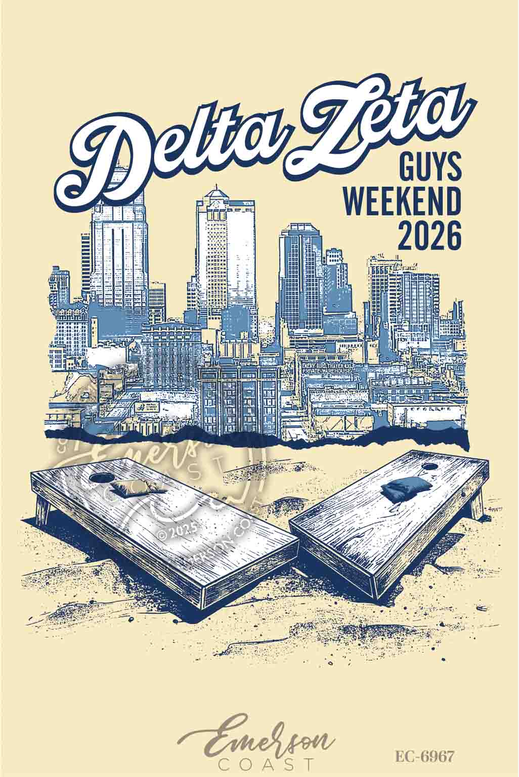Delta Zeta Vintage Guys Weekend Tshirt