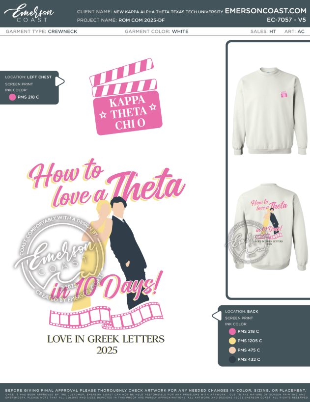 EC-7057 NEW Kappa Alpha Theta Texas Tech University Rom Com 2025-DF