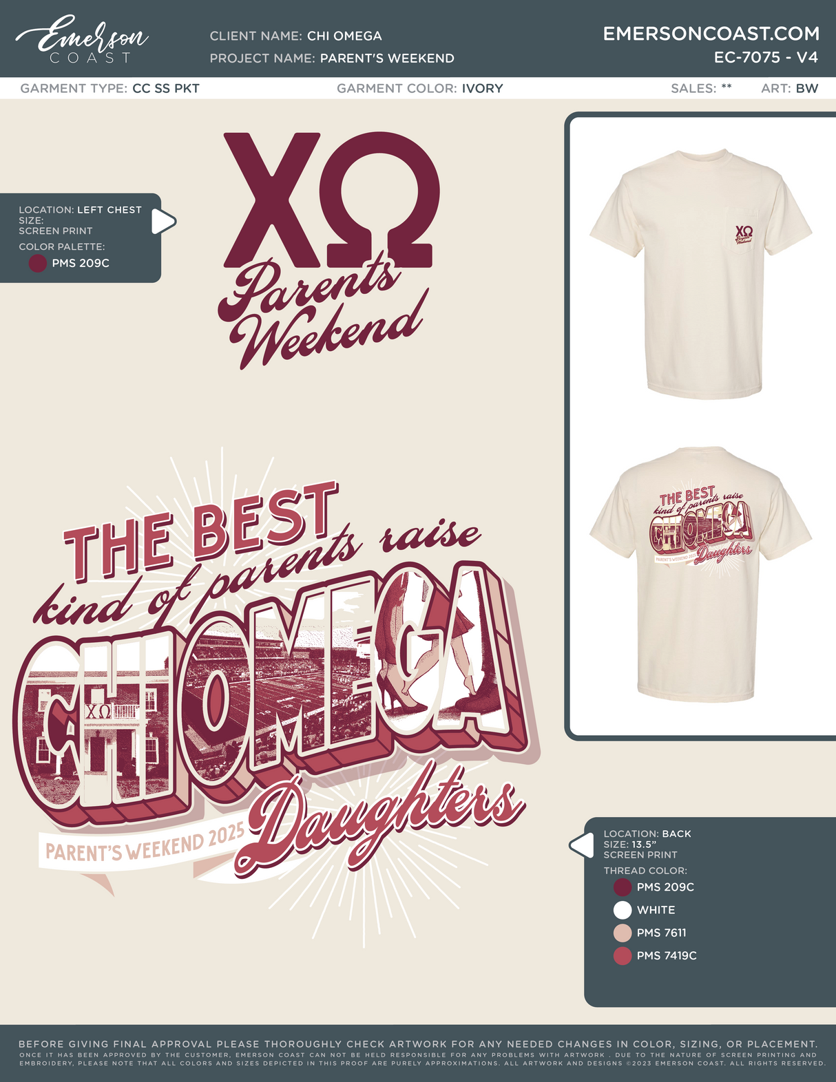EC-7075 REP Chi Omega Western Kentucky University Dad 2025-FW