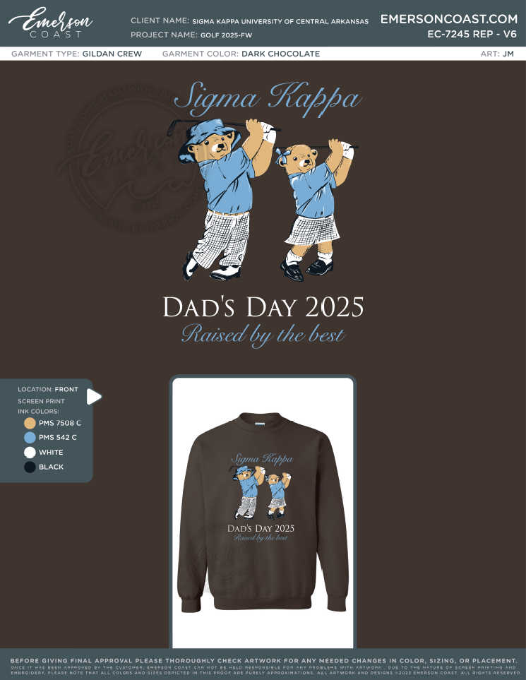 EC-7245 REP Sigma Kappa University of Central Arkansas Golf 2025-FW