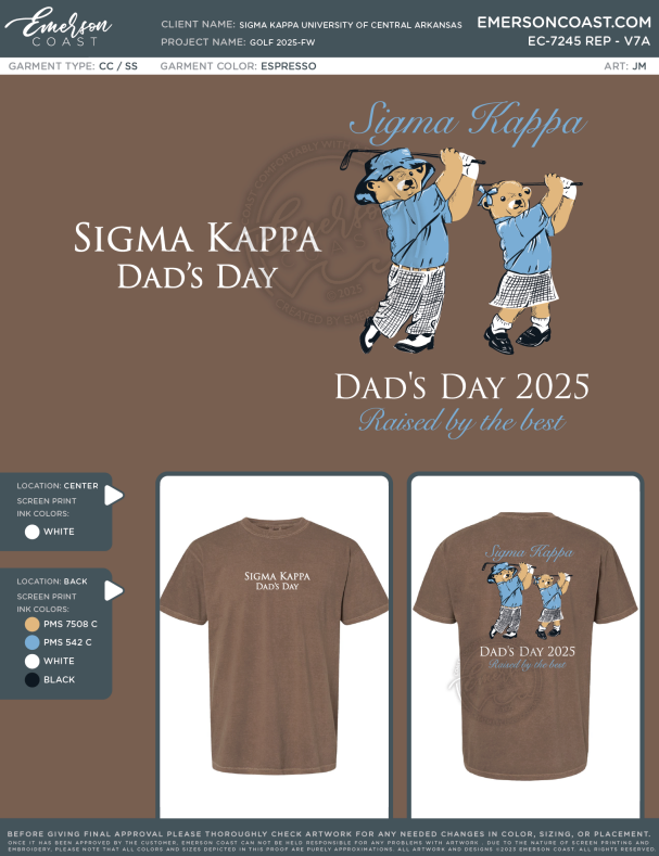 EC-7245 REP Sigma Kappa University of Central Arkansas Golf 2025-FW