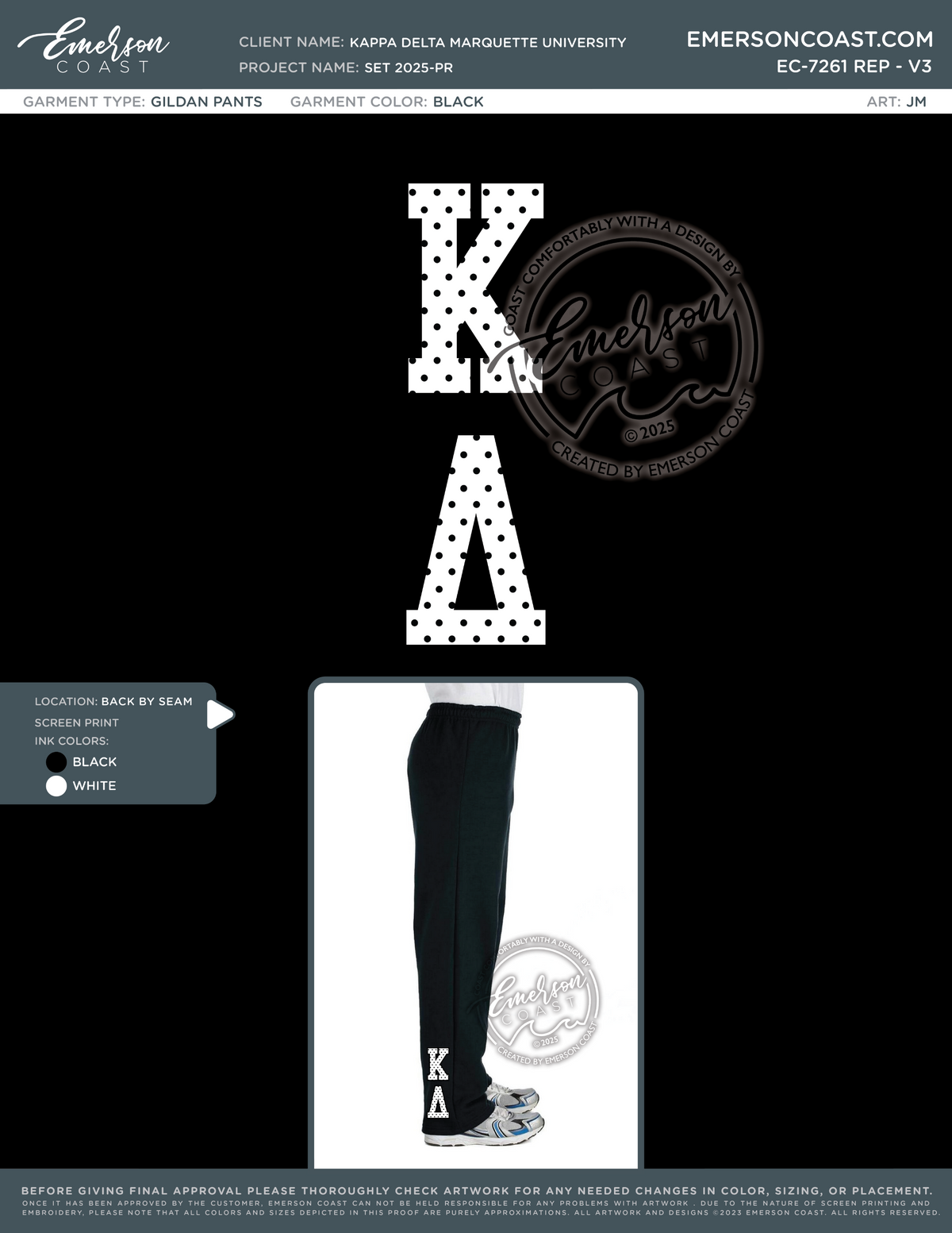 EC-7261 REP Kappa Delta Marquette University Set 2025-PR - SWEATPANTS