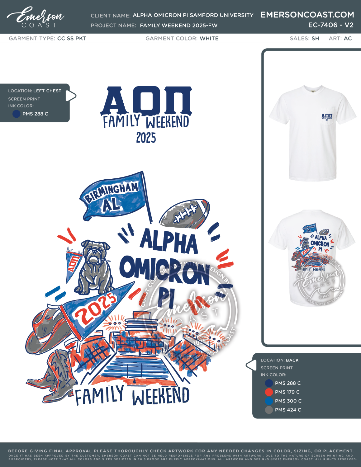 EC-7406 Alpha Omicron Pi Samford University Family Weekend 2025-FW