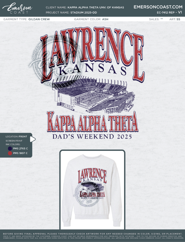 EC-7412 REP Kappa Alpha Theta University of Kansas Stadium 2025-DD
