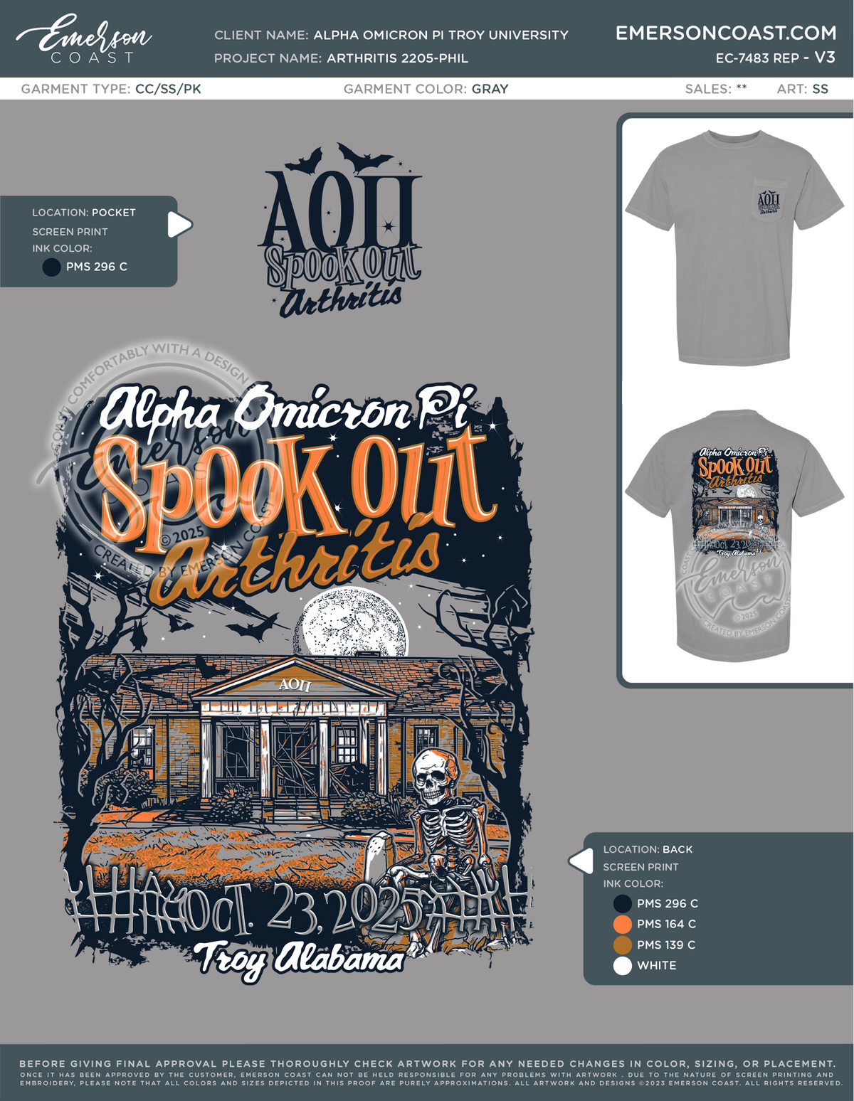 EC-7483 REP Alpha Omicron Pi Troy University Arthritis 2205-PHIL