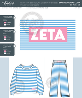 EC-7585 Zeta Tau Alpha University of Tennessee Set 2025-PR Crew and Pants