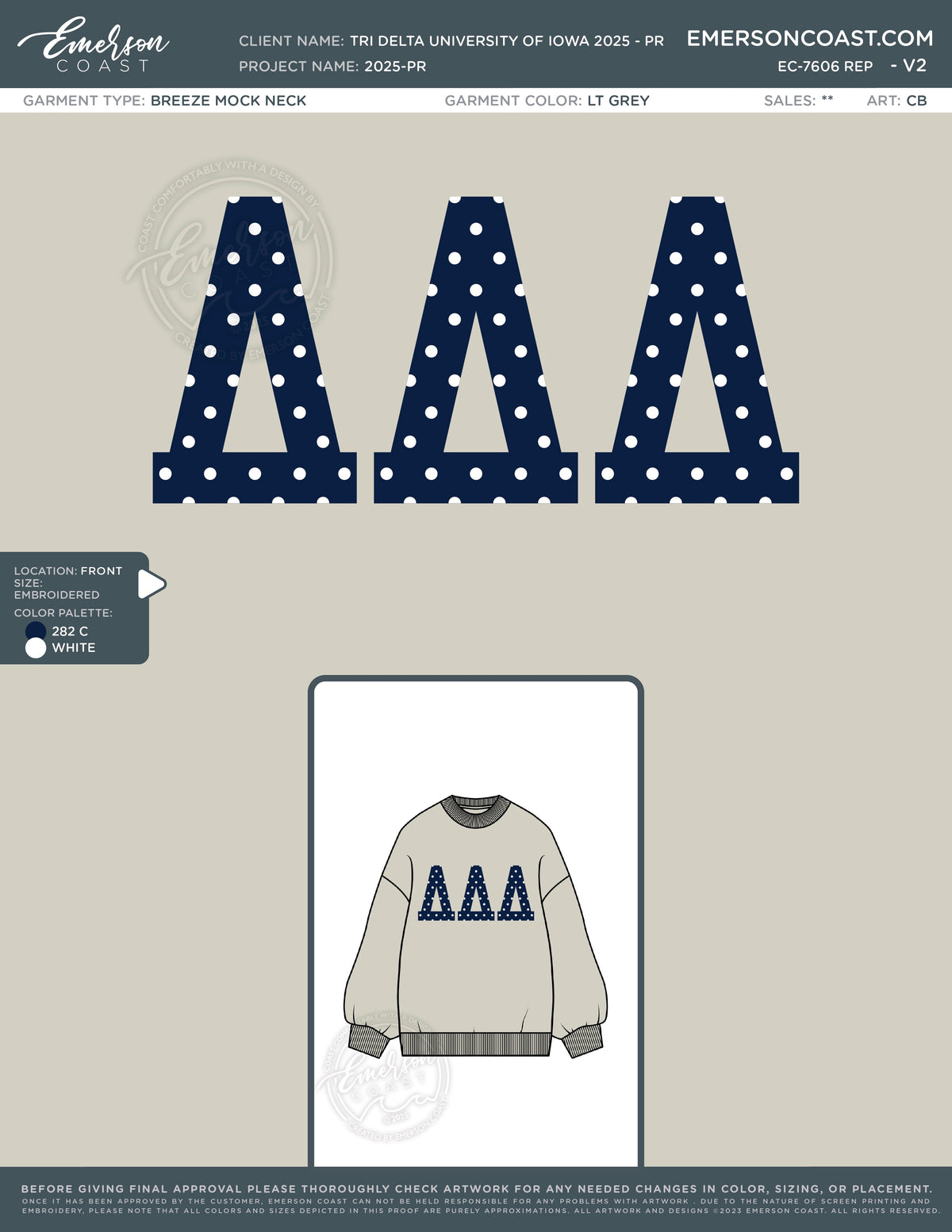 EC-7606 REP Tri Delta University of Iowa 2025 - PR