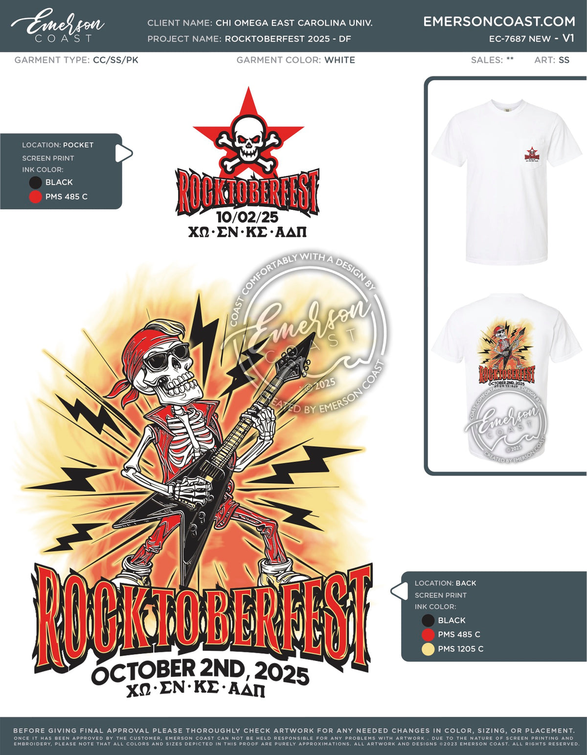 EC-7687 NEW Chi Omega East Carolina University 2025 - DF