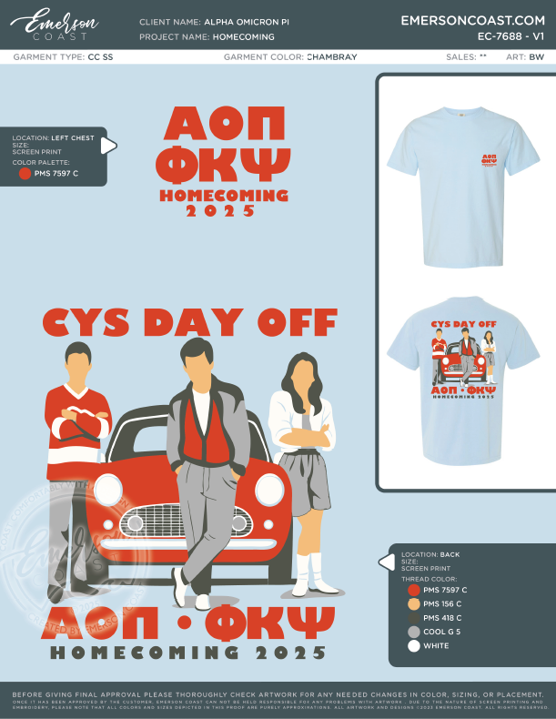 EC-7688 NEW Alpha Omicron Pi Iowa State University 2025 - HOCO