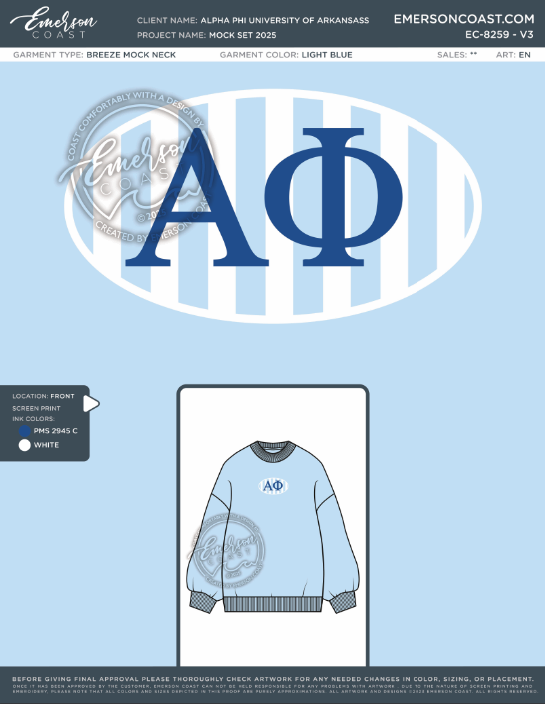 EC-8259 REP Alpha Phi University of Arkansas Mock Set 2025-PR
