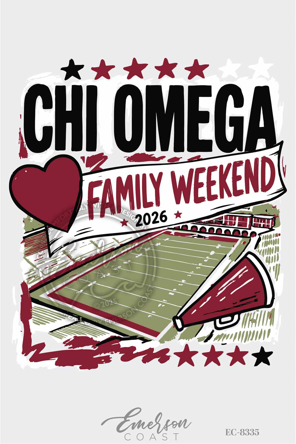 Chi Omega Vintage Family Weekend Tshirt