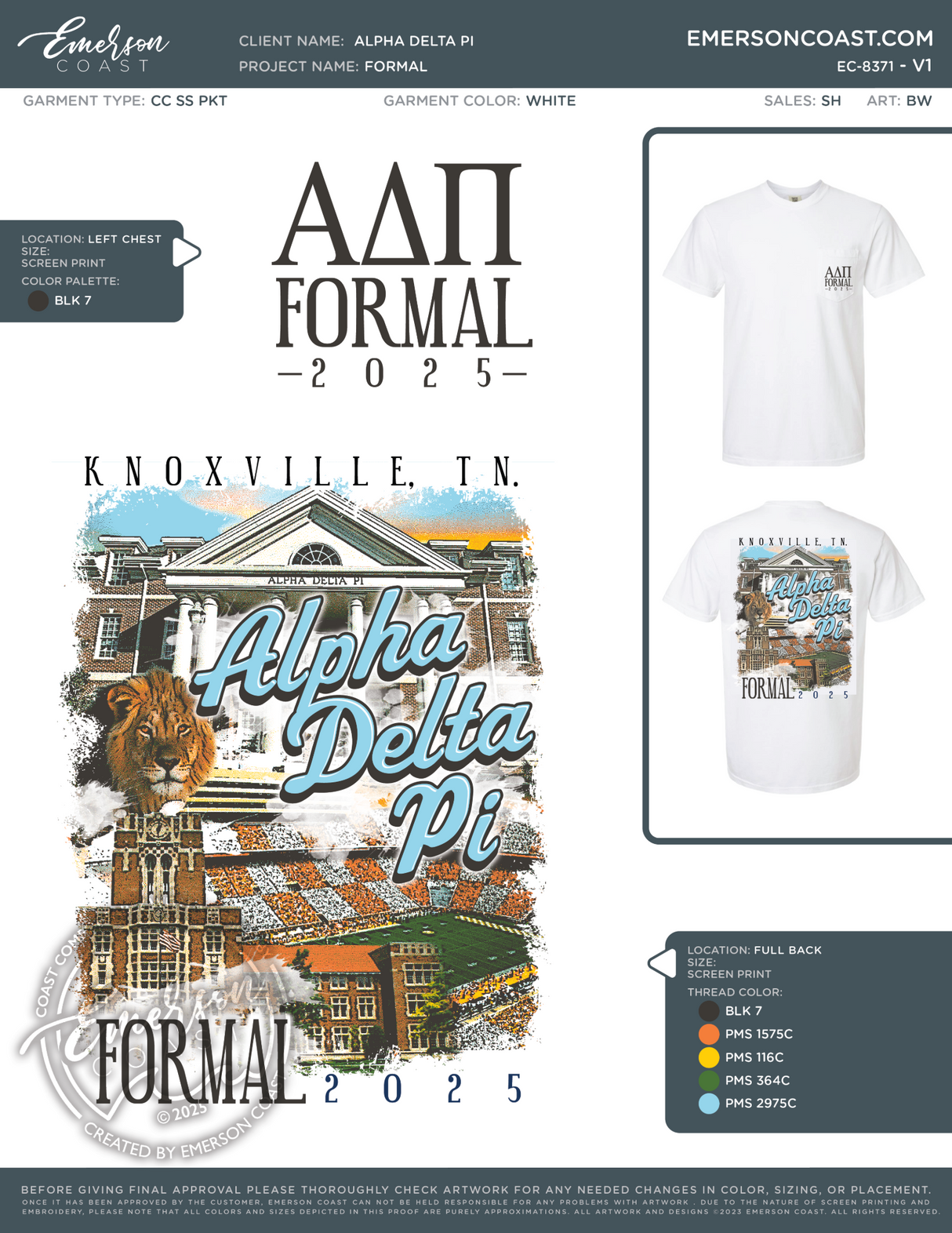 EC-8371 Alpha Delta Pi University of Tennessee Knoxville Formal 2025-FR