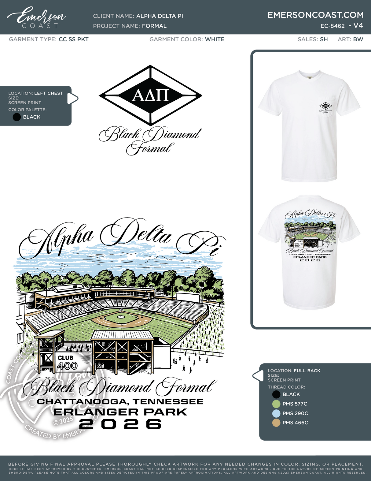 EC-8462 NEW Alpha Delta Pi University of Tennessee Chattanooga Formal 2025-FR
