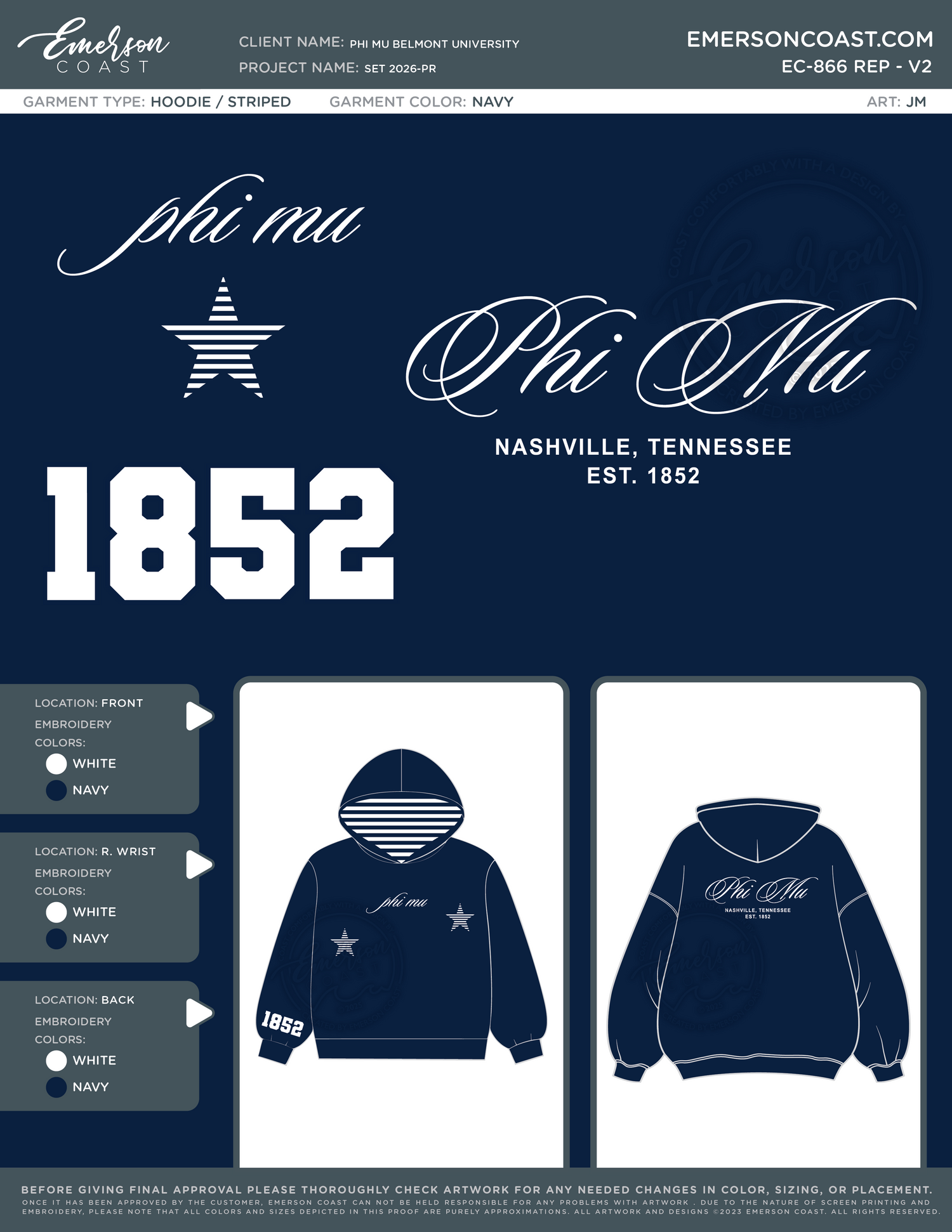 EC-866 REP Phi Mu Belmont University Set 2026-PR - hoodie