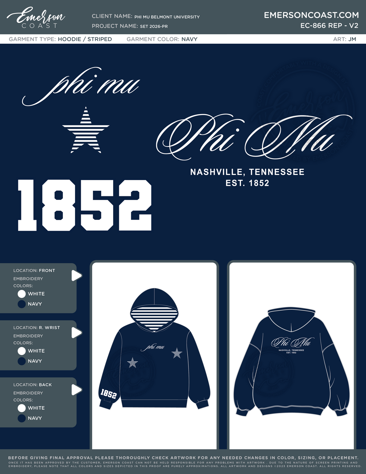 EC-866 REP Phi Mu Belmont University Set 2026-PR - hoodie