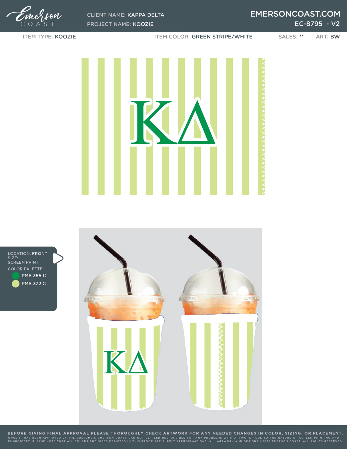 EC-8795 REP Kappa Delta Texas A&M University Koozie 2025-PR