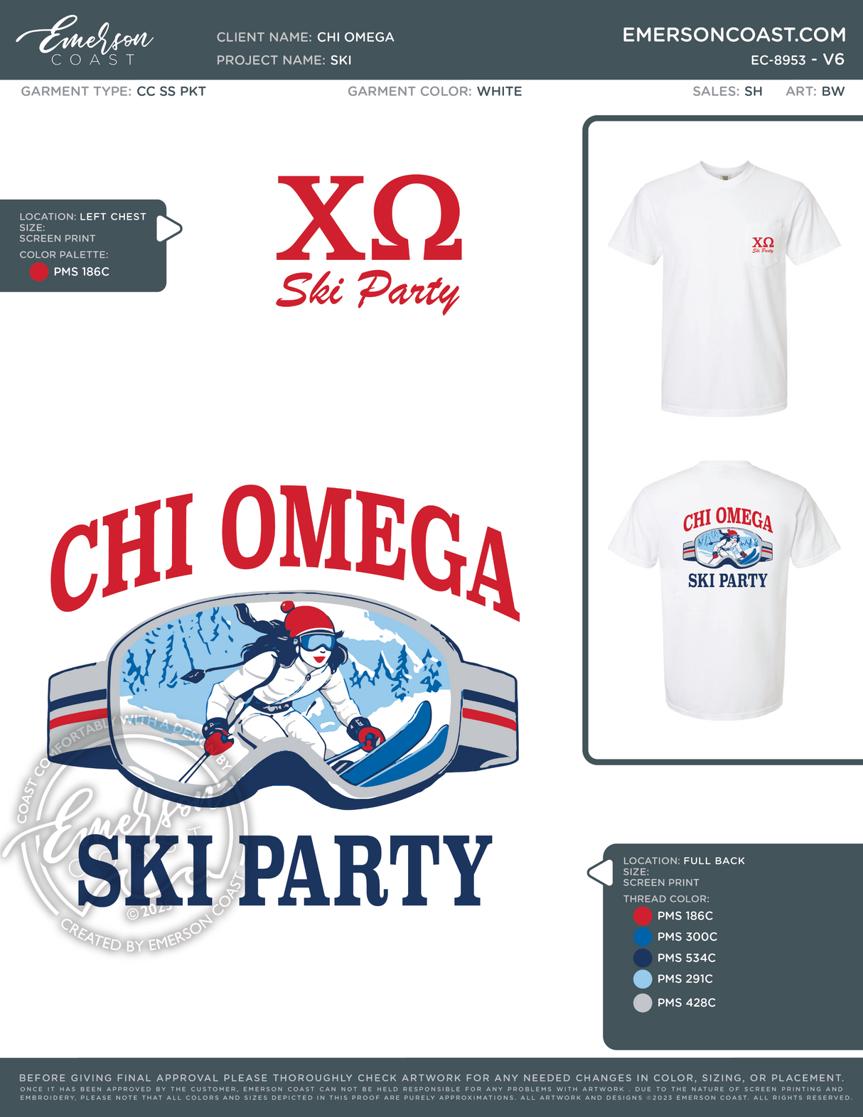 EC-8953 NEW Chi Omega University of Oklahoma Ski 2025-DF