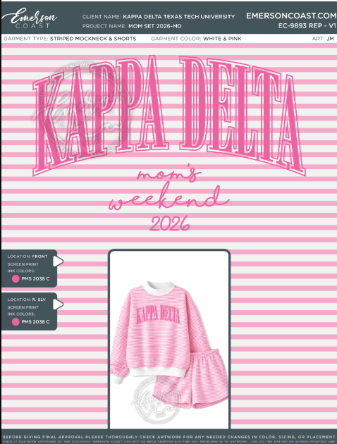 EC-9893 REP Kappa Delta Texas Tech University Mom Set 2026-MD