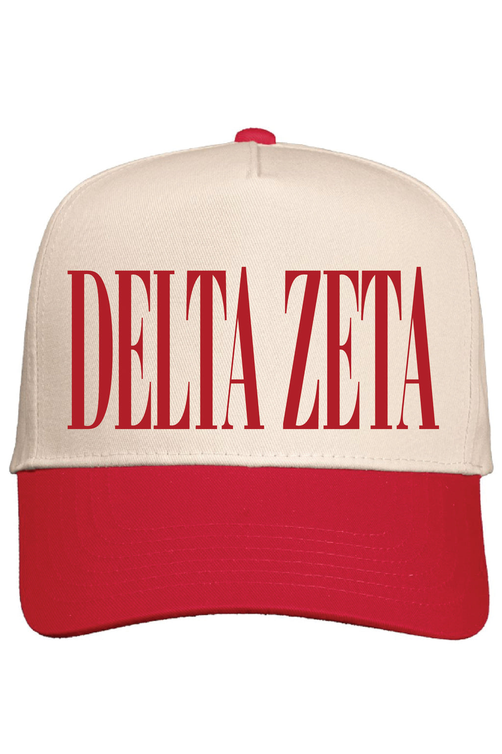 Alpha Chi Red and Natural Baseball Cap
