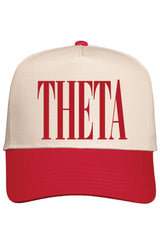 Alpha Chi Red and Natural Baseball Cap