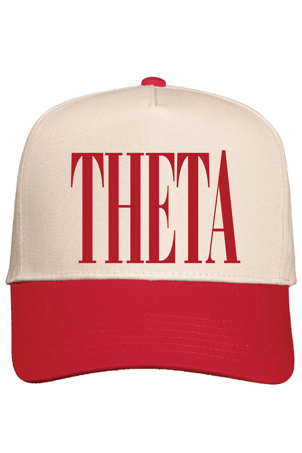 Alpha Chi Red and Natural Baseball Cap