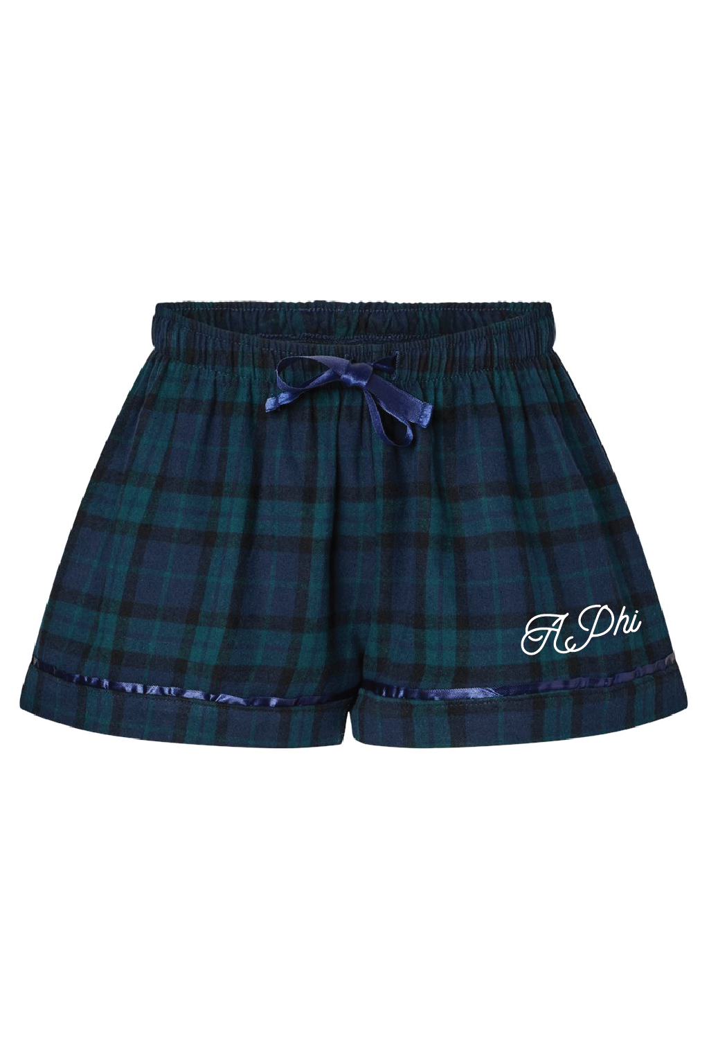 Alpha Pj Alpha Phi Plaid PJ Shorts - Emerson Coast