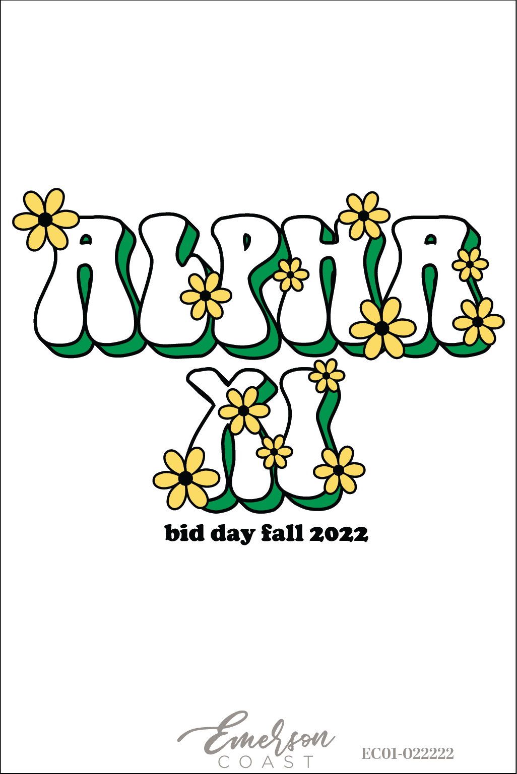 Alpha Xi Delta 70s Bid Day Tee
