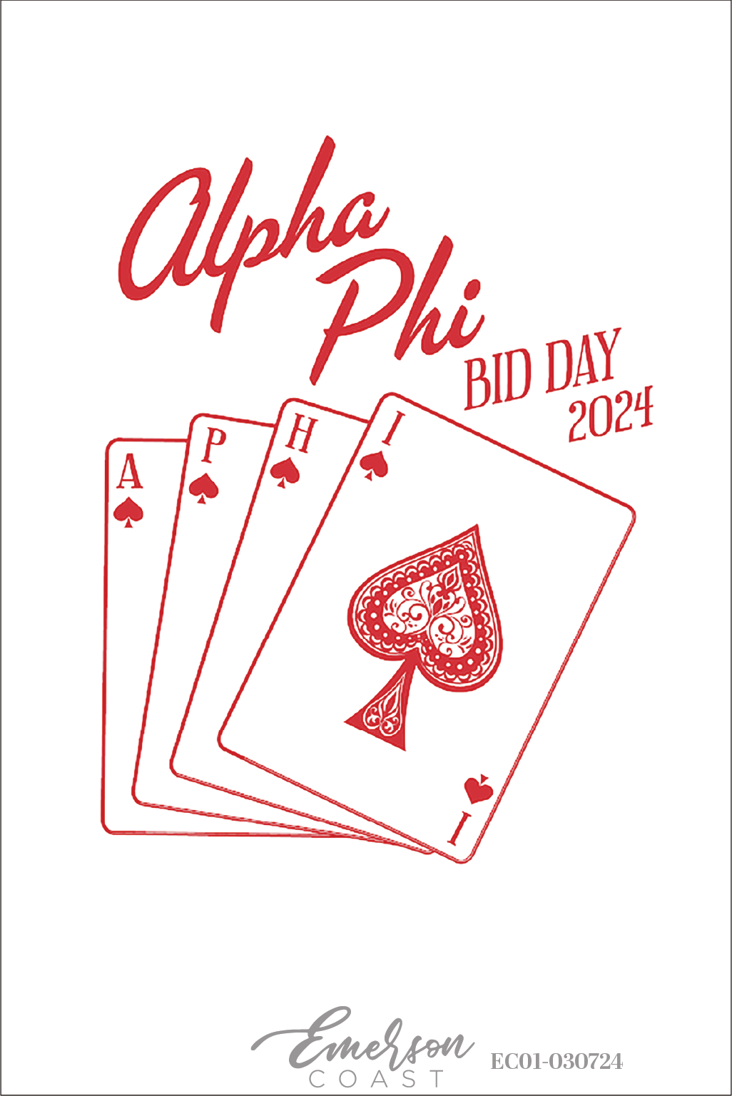 Alpha Phi Hit The Jackpot Bid Day T-Shirt