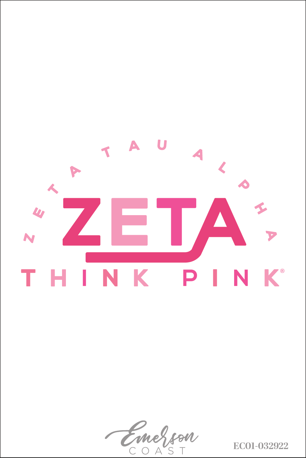 Zeta Tau Alpha Think Pink Notch Tee