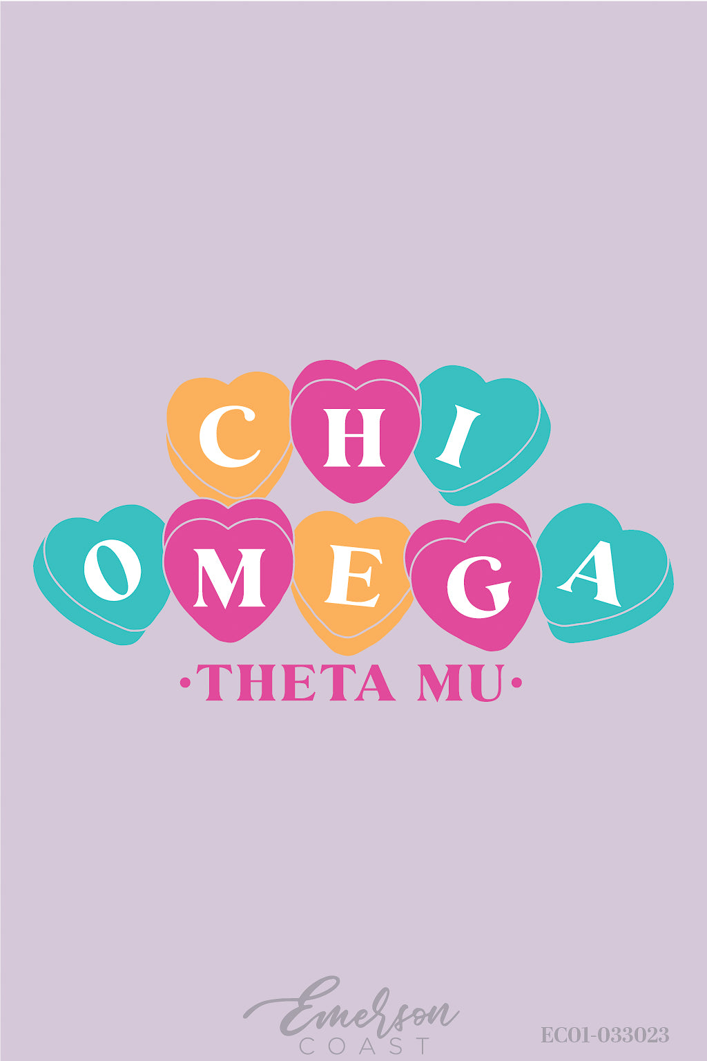 Chi Omega Worcester Polytechnic Institute Candy Heart Recruitment Tee