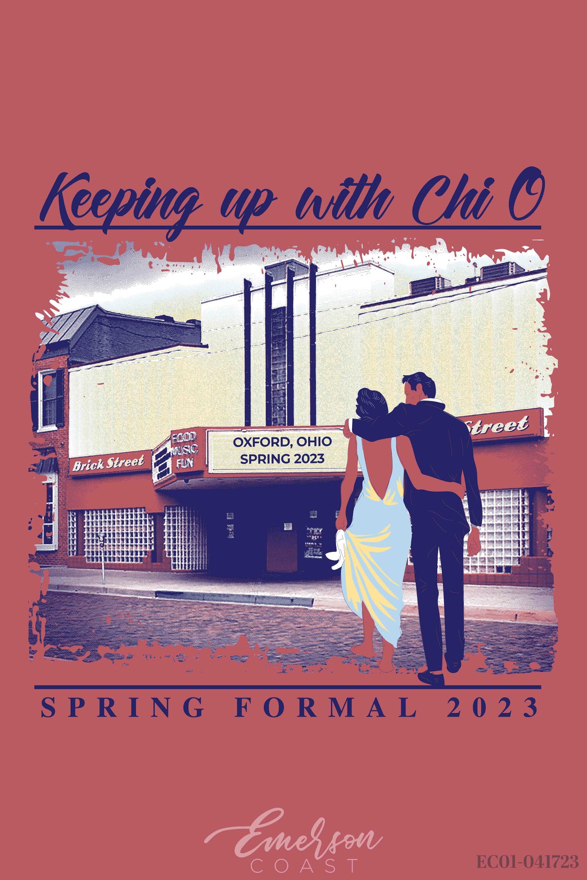 Chi Omega Miami University Formal Couple T-shirt