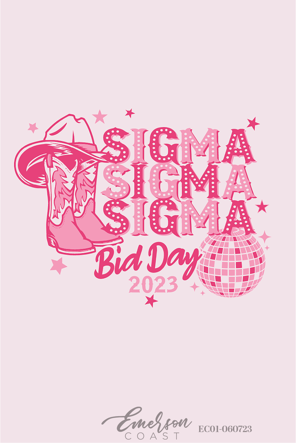 Sigma Sigma Sigma Disco Cowgirl Bid Day T-Shirt