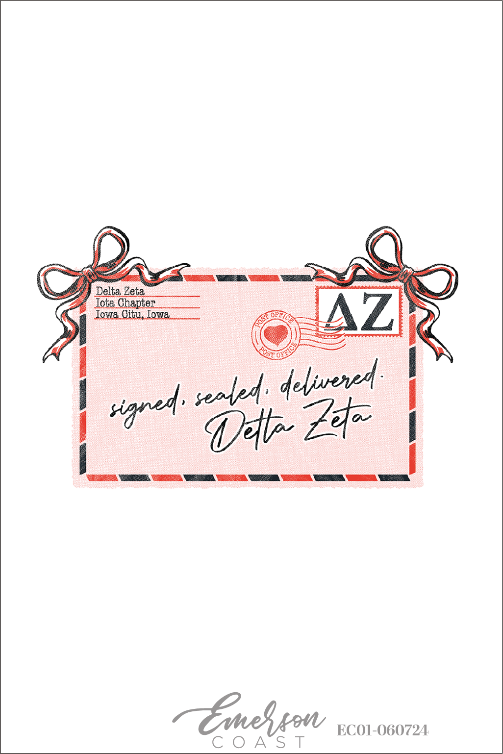 Delta Zeta Signed Sealed Delivered Bid Day T-Shirt