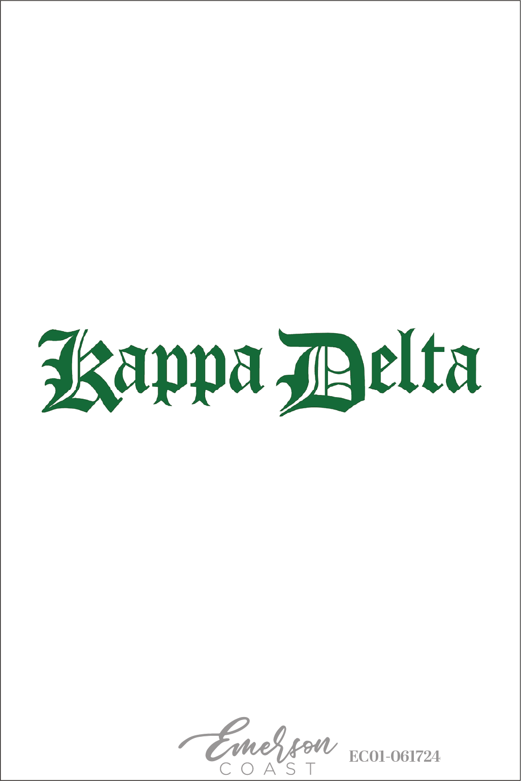 Kappa Delta Old English Font T-Shirt