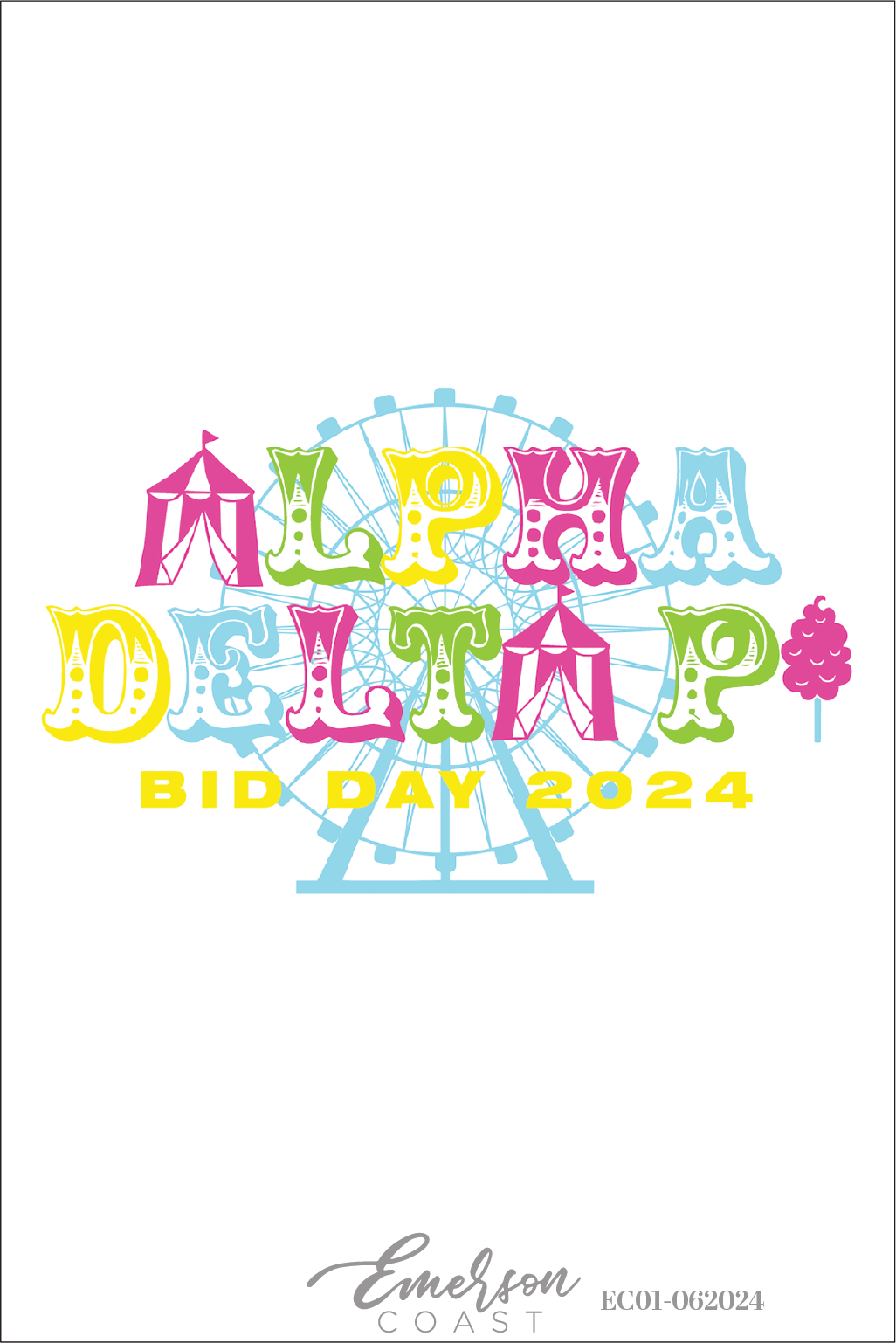 Alpha Delta Pi Greatest On Earth Bid Day T-Shirt