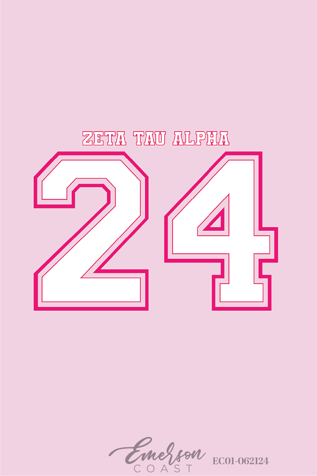 Zeta Tau Alpha Light Pink Bid Day Jersey