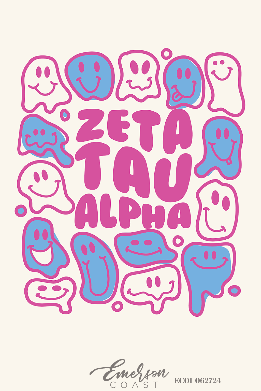 Zeta Tau Alpha PR Smiley Face Tee